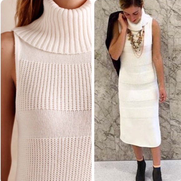 Anthropologie Moth Gray Cowl Sweater Dress - Picture 2 of 8